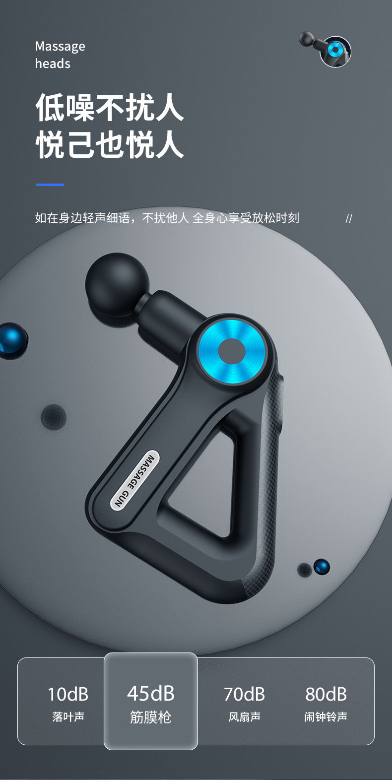 Professional-Grade Mini Fascia Gun Massager for Muscle and Neck, Electric Massage Gun for Shoulder and Neck, Portable Fitness